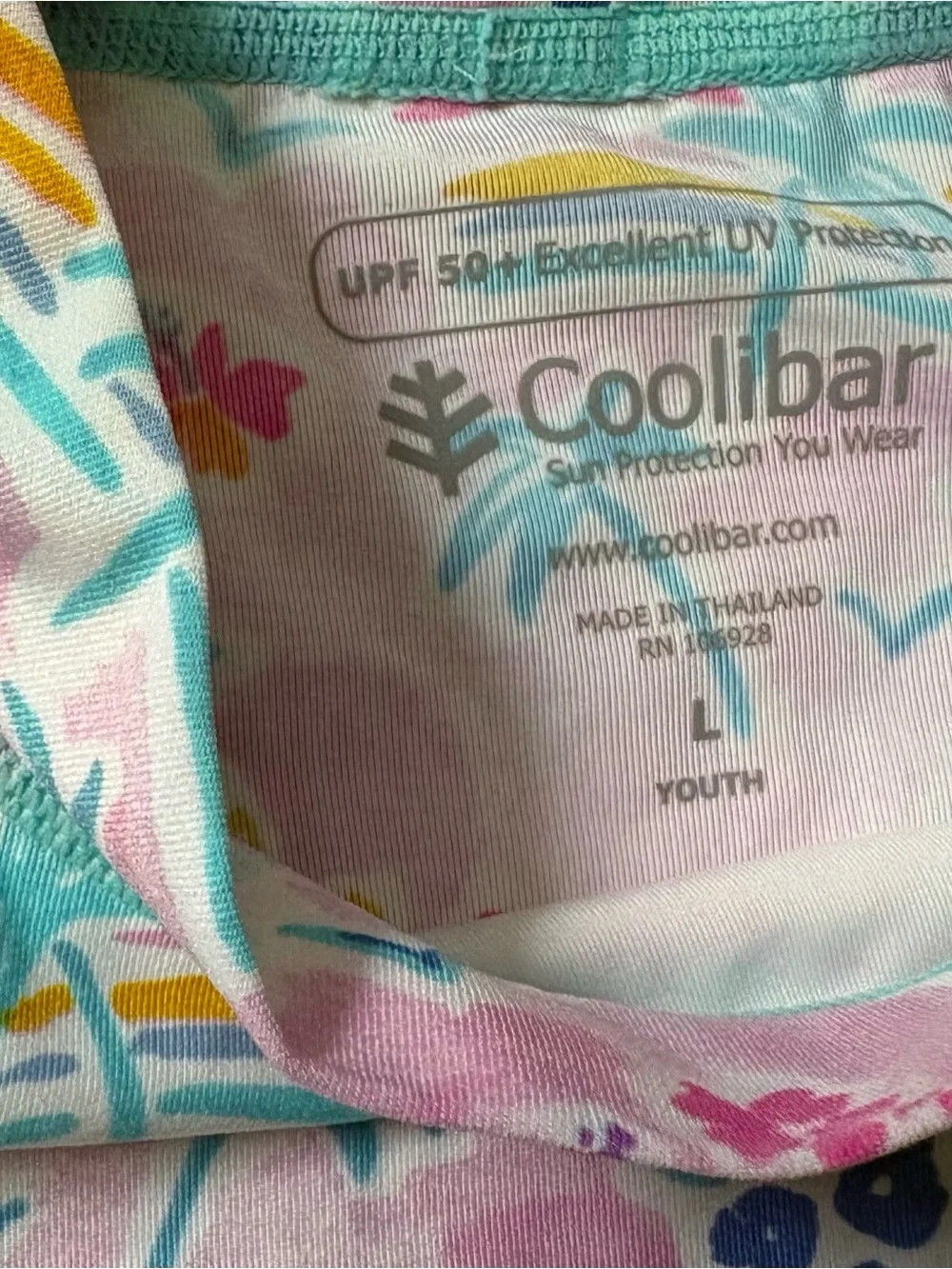 Coolibar Kids Sandshark Long Sleeve Surf Shirt. Large.